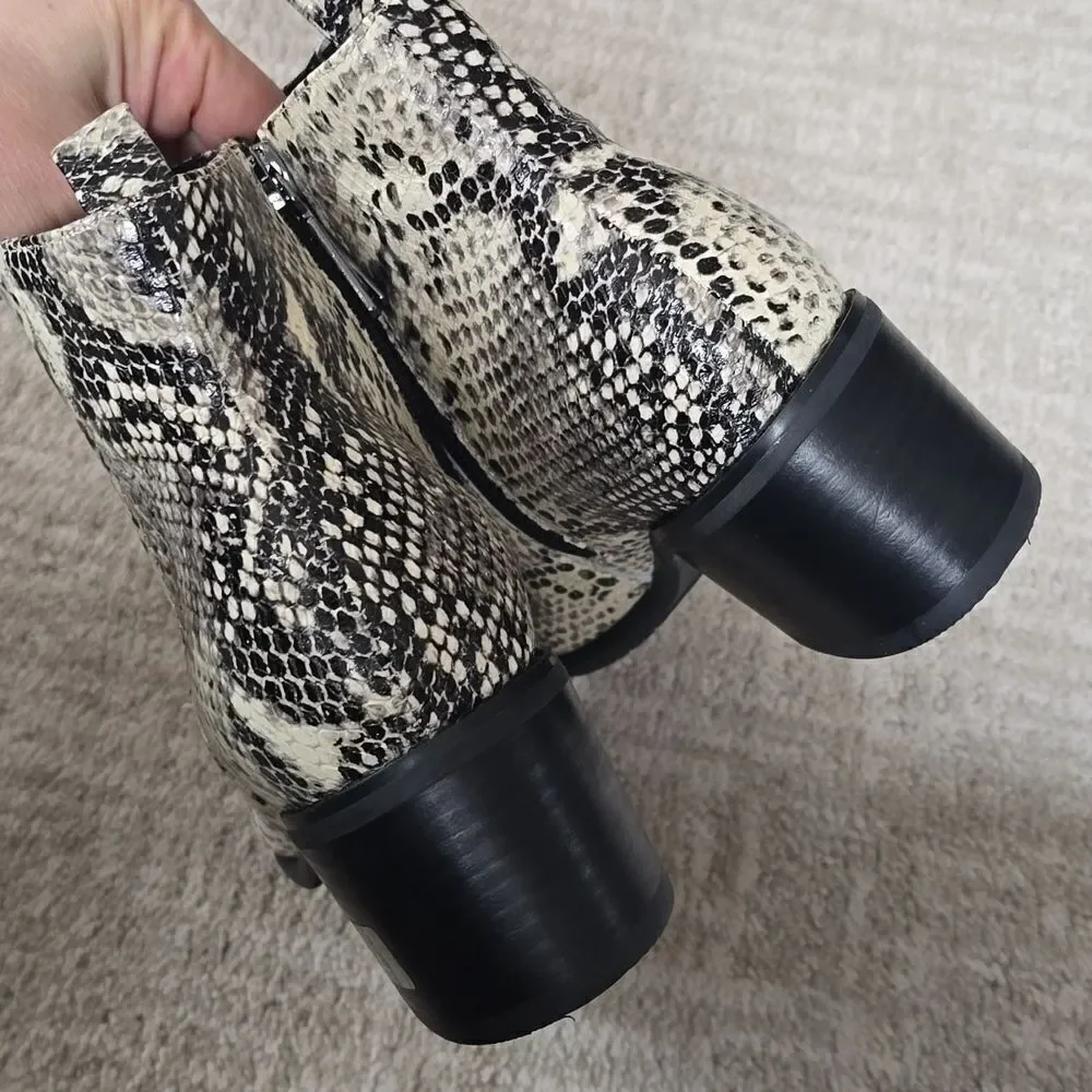 BLONDO | Elvina Snakeskin Waterproof Ankle Boots